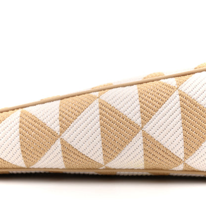 Prada Jacquard Triangolo Symbole Embroidered Mini Triangle Bag Corda Talco 8 of 10