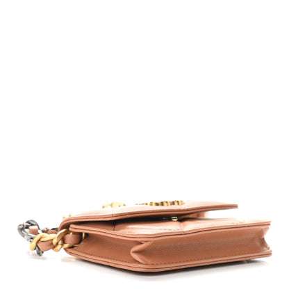 Chanel Lambskin Quilted Chanel 19 Flap Belt Bag Brown 4 of 11