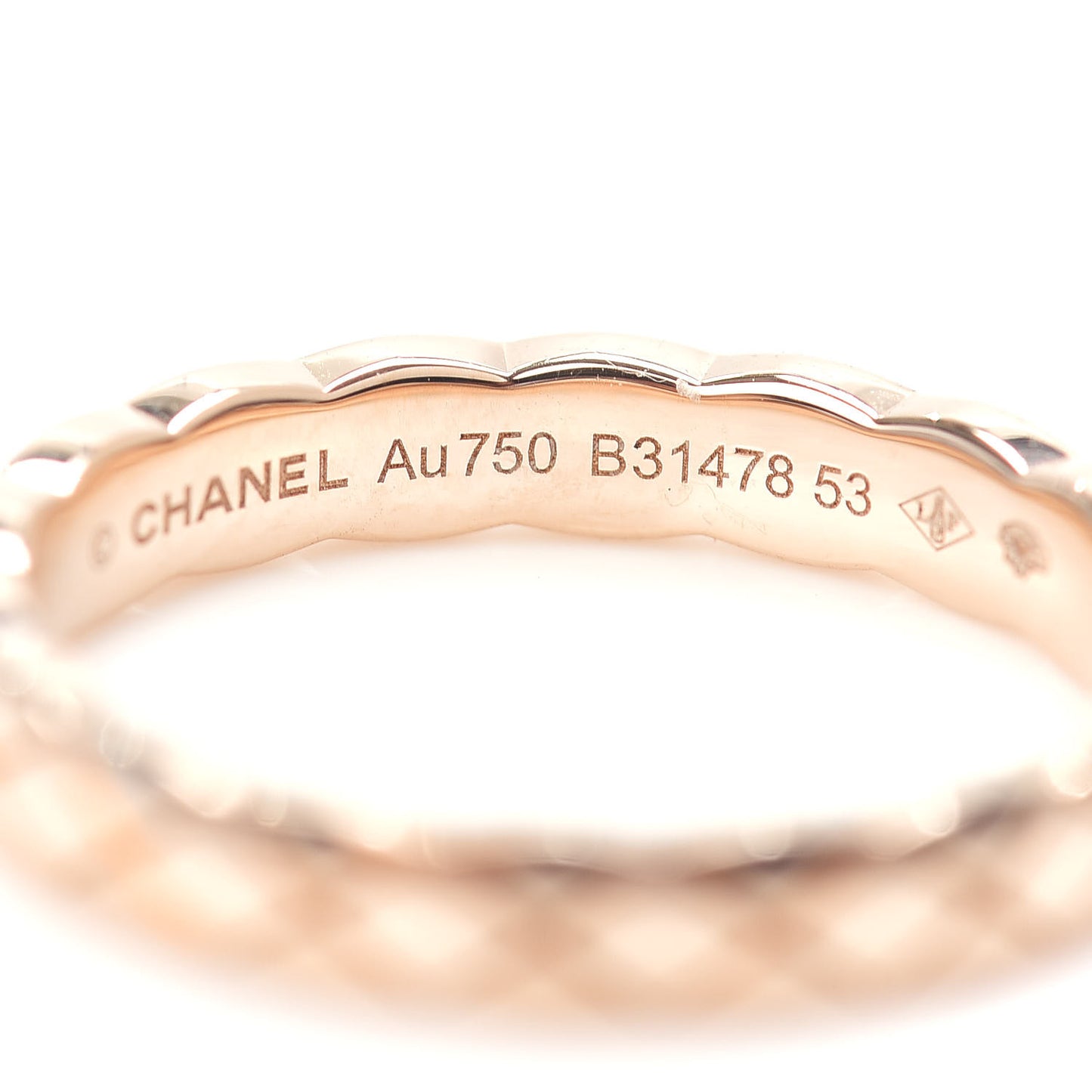 18K Beige Gold Mini Coco Crush Ring 53 6.25