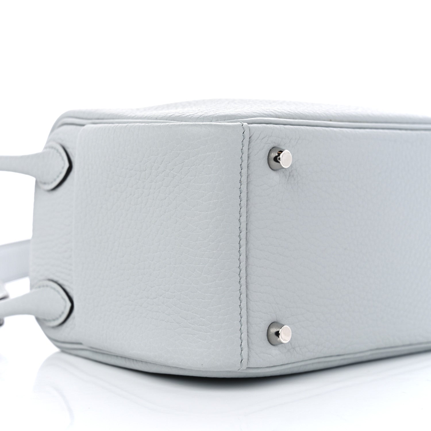 Hermes Taurillon Clemence Mini Lindy 20 Bleu Pale 9 of 10