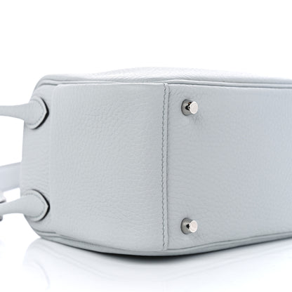 Hermes Taurillon Clemence Mini Lindy 20 Bleu Pale 9 of 10