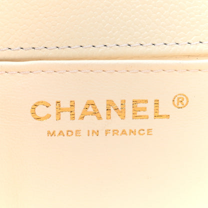 Chanel Caviar Quilted Medium Boy Flap White 6 of 19