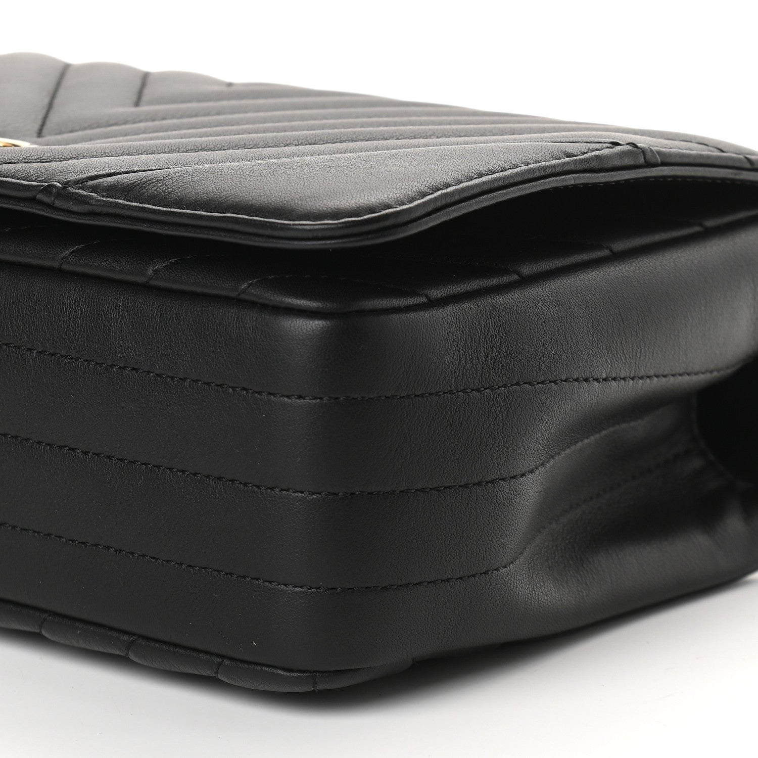 Chanel Calfskin Chevron Quilted Small Statement Flap Black 9 of 9
