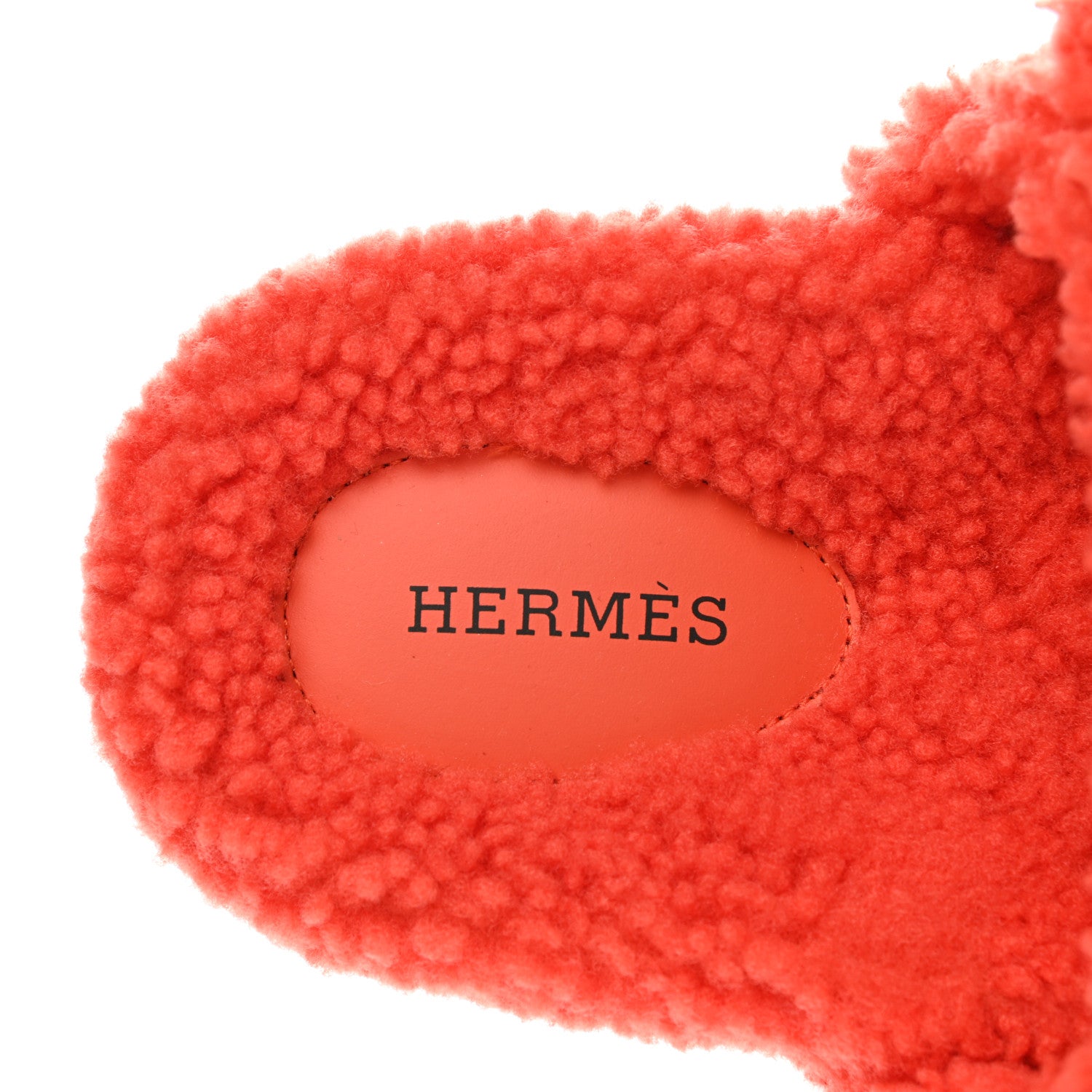 Hermes Woolskin Womens Chypre Sandals 39 Orange 7 of 8