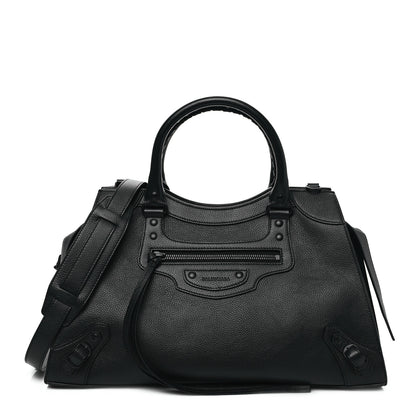 Balenciaga Grained Calfskin Neo Classic Black Hardware Medium City Black 1 of 8