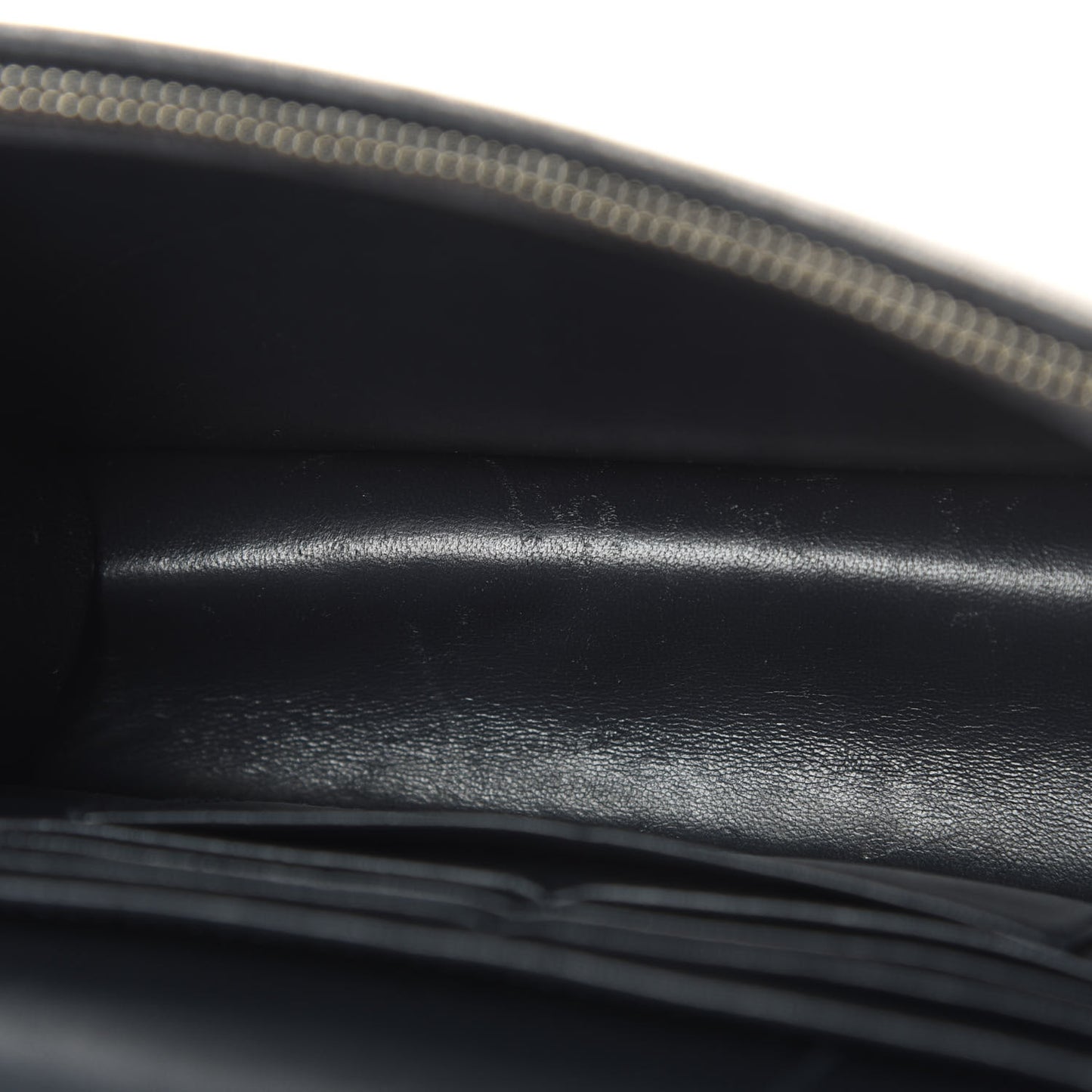 Metallic Brushed Calfskin Miss Dior Promenade Pouch Gunmetal