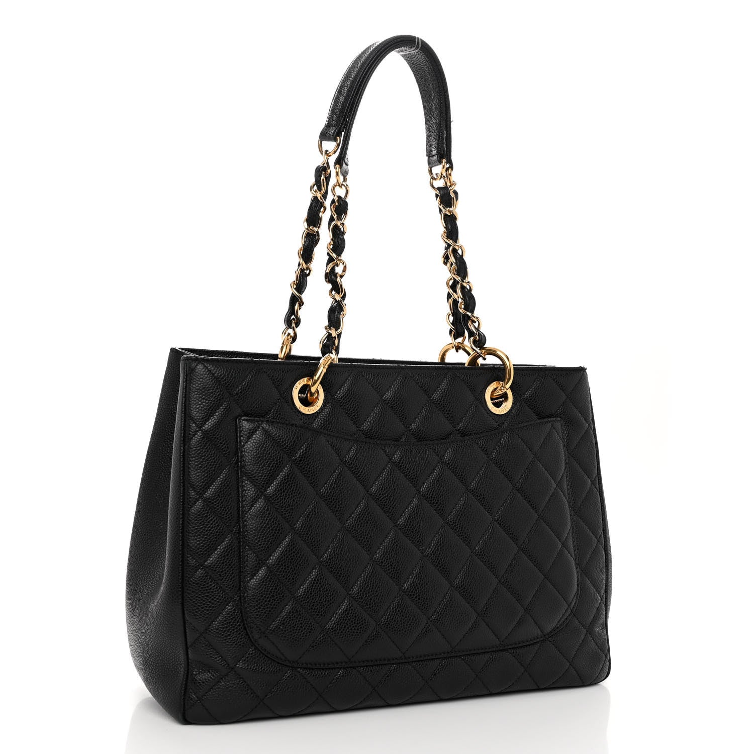 Chanel Caviar Quilted Grand Shopping Tote GST Black 3 of 12