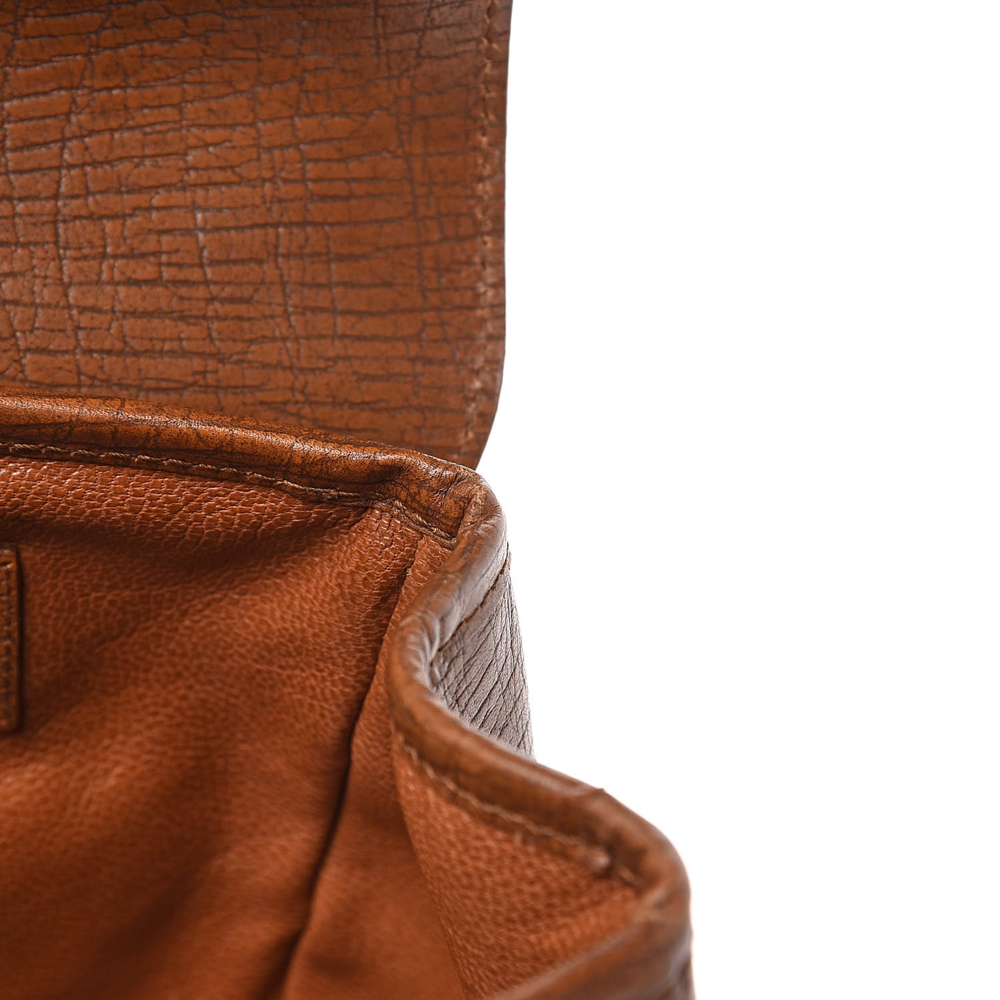 Calfskin Bamboo Bullet Satchel Brown