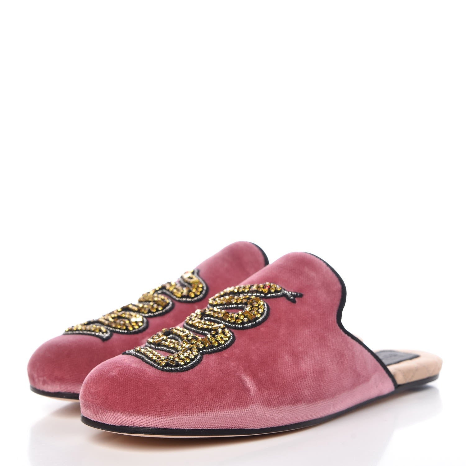 Gucci Velvet Silk Embellished Platform Detachable Slide 35 Tibet Red 12 of 18