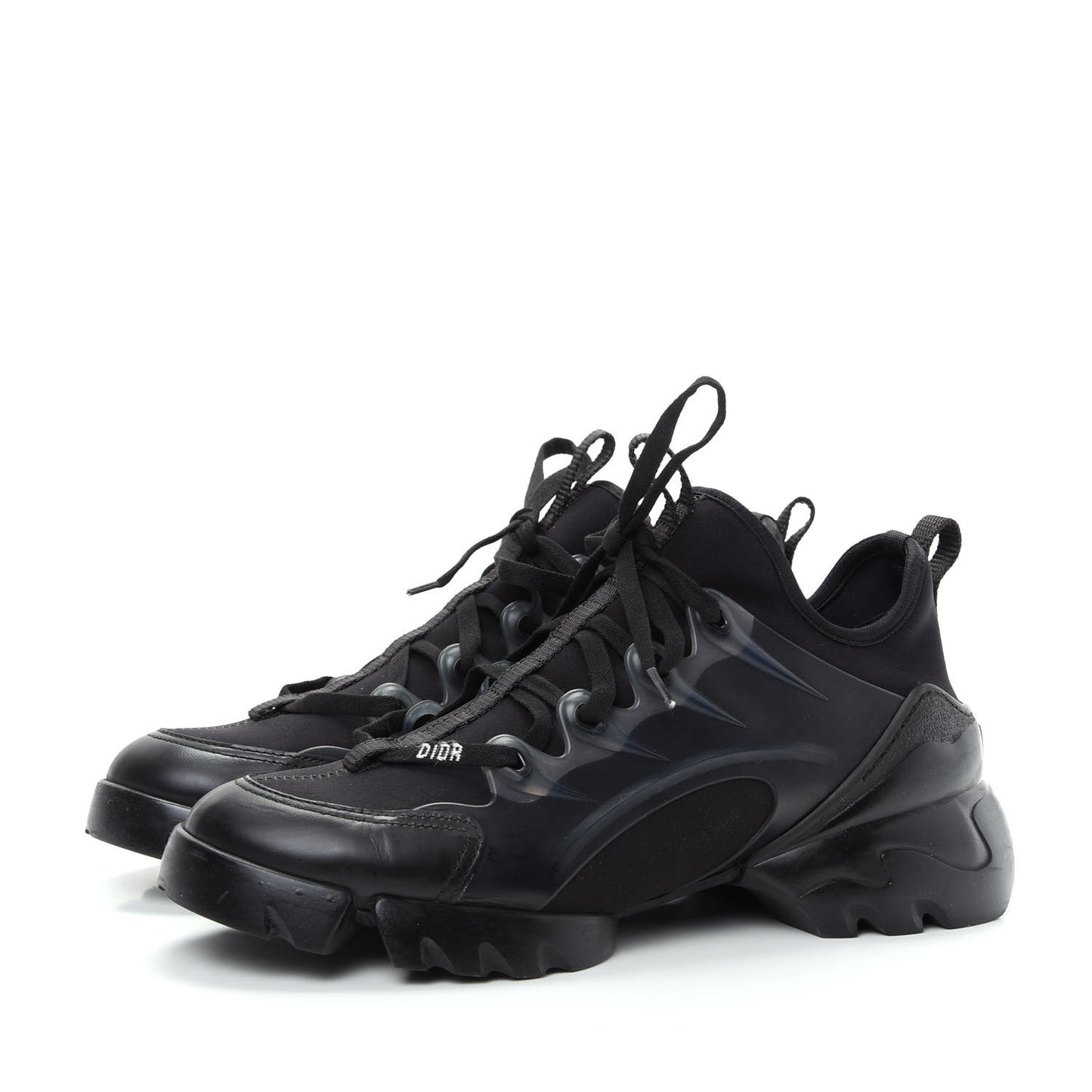 Neoprene Rubber Womens D-Connect Sneakers 39.5 Black