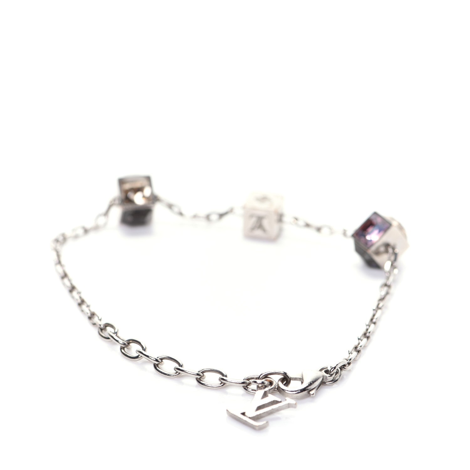 Louis Vuitton Swarovski Gamble Damier Bracelet Silver 3 of 8