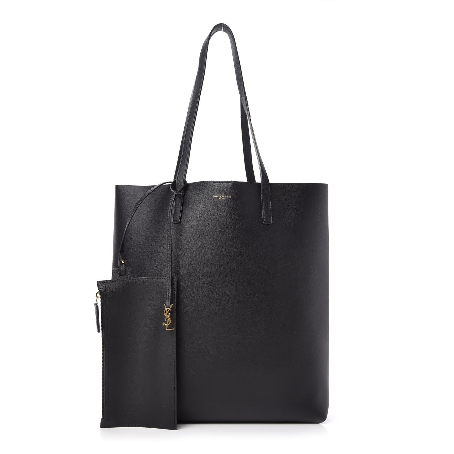 Saint Laurent Calfskin Medium Shopping Tote Black 1 of 10