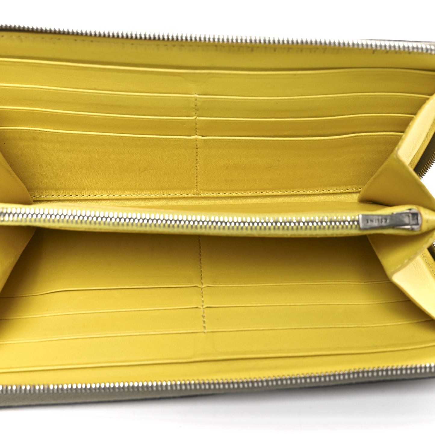 Drummed Calfskin Large Zip Around Multifunction Wallet Souris