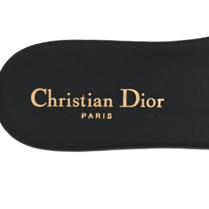 Christian Dior Canvas Embroidered Dway Mules Slide Sandals 36.5 Deep Blue 8 of 9