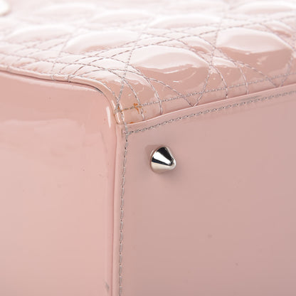 Christian Dior Patent Cannage Medium Lady Dior Rose Clair 10 of 18