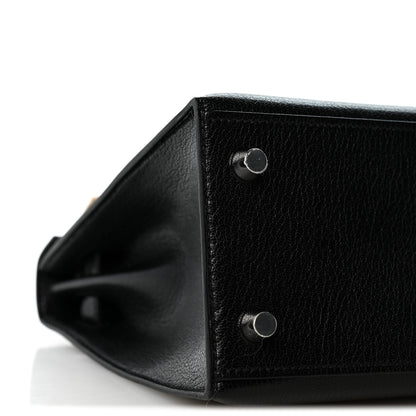 Hermes Chevre Chamkila Kelly Sellier 25 Black 7 of 9