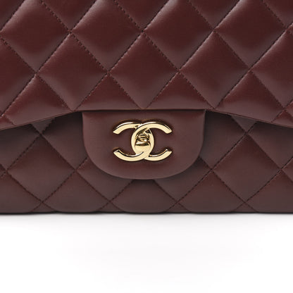 Chanel Lambskin Quilted Jumbo Double Flap Burgundy 12 of 12