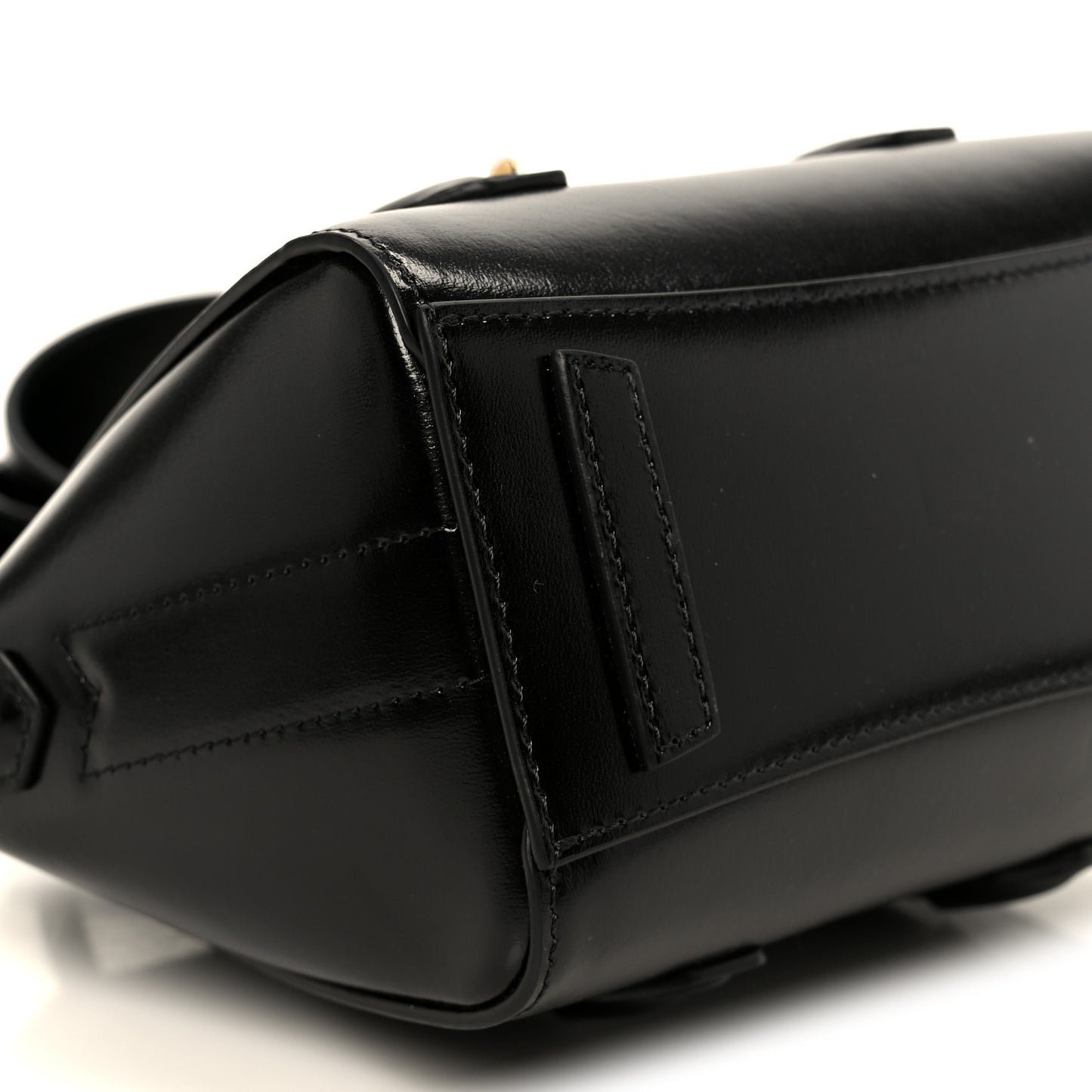 Box Calfskin Mini Lock Antigona Shoulder Bag Black