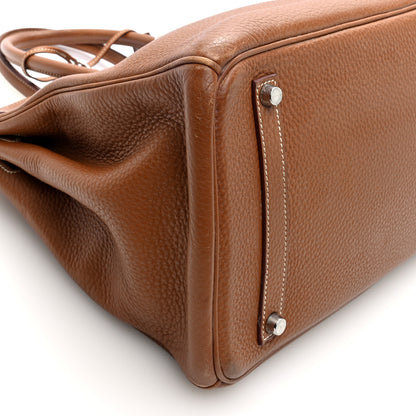 Hermes Taurillon Clemence Birkin 35 Gold 8 of 9