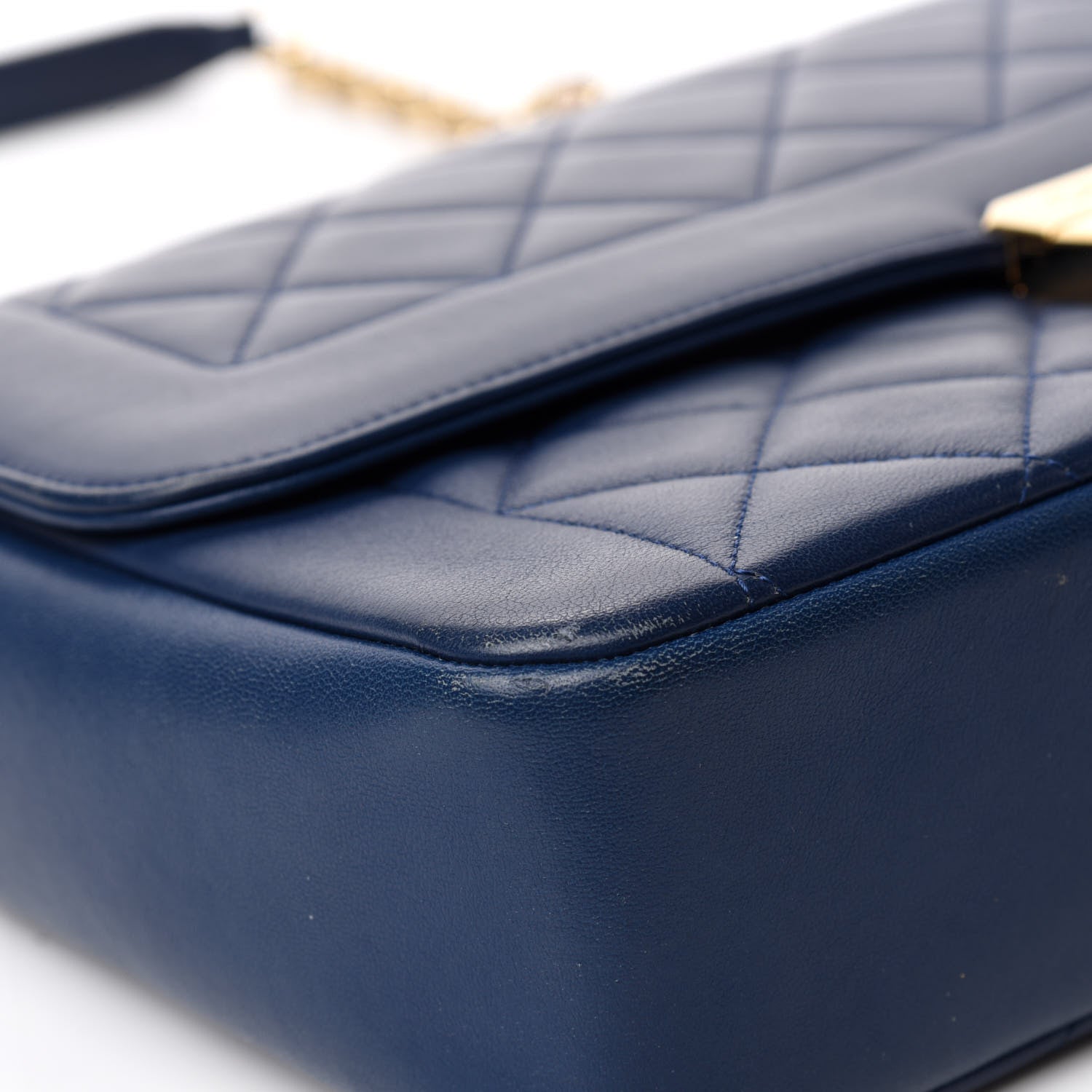 Chanel Lambskin Quilted Large Chic With Me Flap Navy 9 of 13