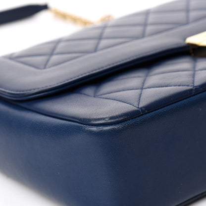 Chanel Lambskin Quilted Large Chic With Me Flap Navy 9 of 13