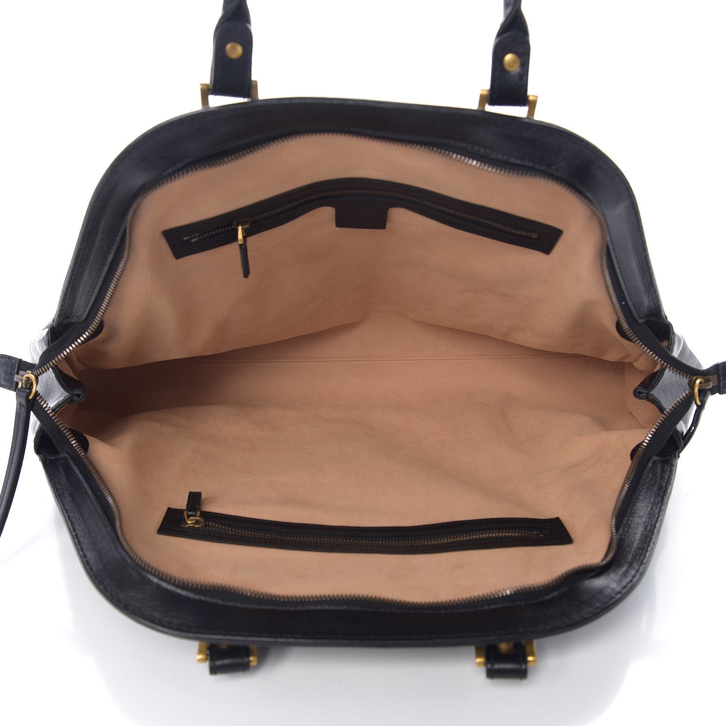 Calfskin Large Re(Belle) Top Handle Bag Black