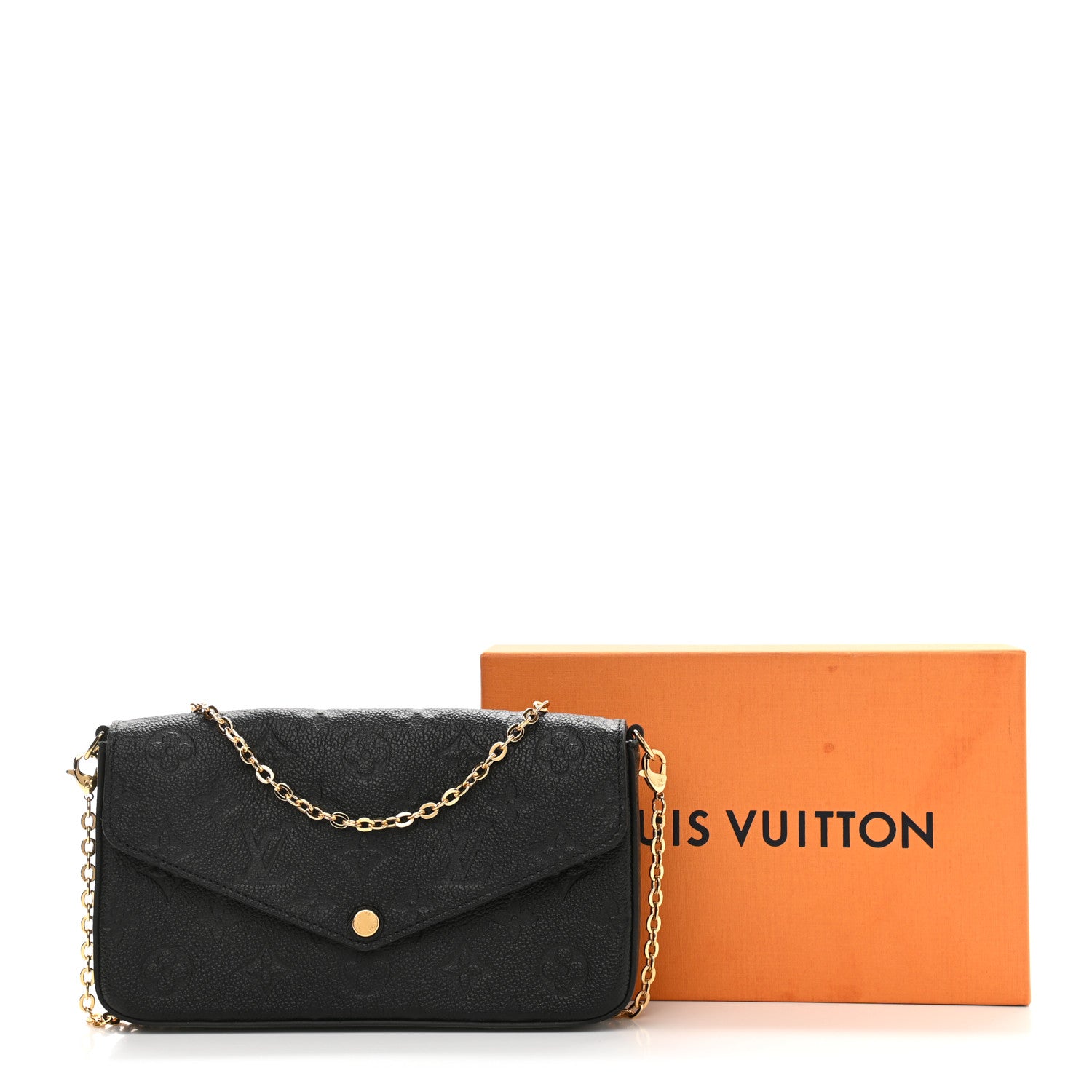 Louis Vuitton Empreinte Pochette Felicie Chain Wallet Black 12 of 12
