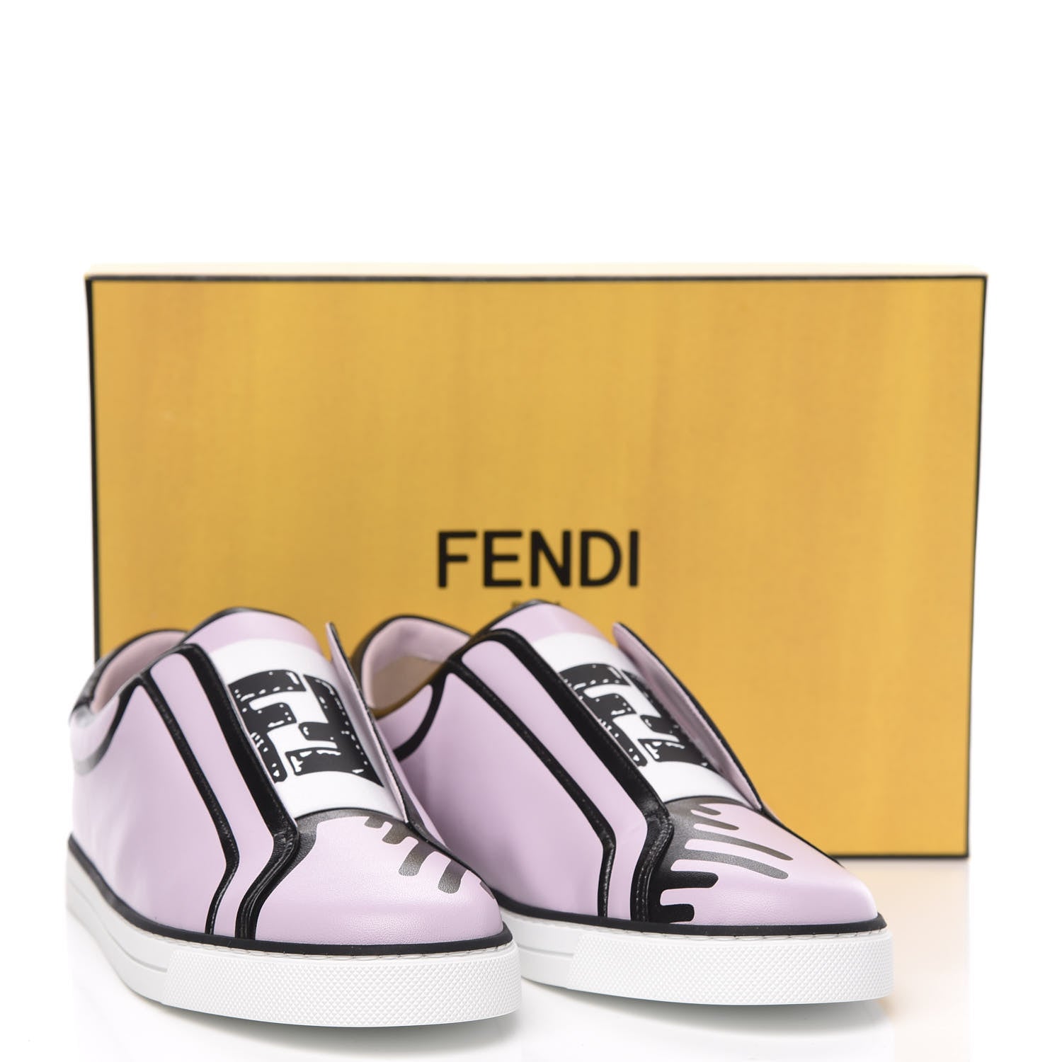 Joshua Vides ジョシュアヴィーダス　FENDI WTAPS Fendi White and Black Joshua Vides Edition Leather Sneakers