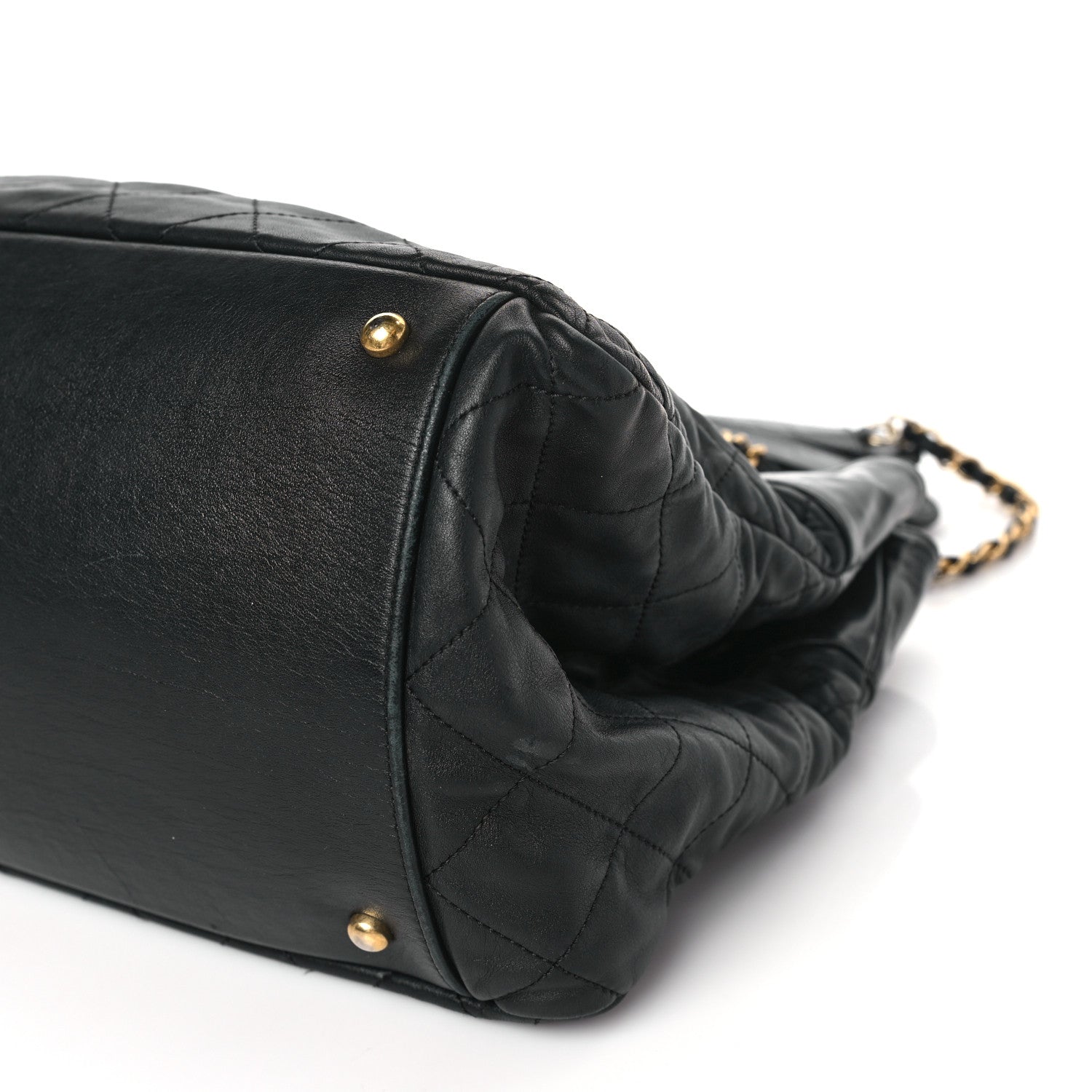 Chanel Iridescent Calfskin Quilted Large In The Mix Tote Black 9 of 9