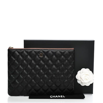 Chanel Caviar Quilted Medium Cosmetic Case Black 8 of 8