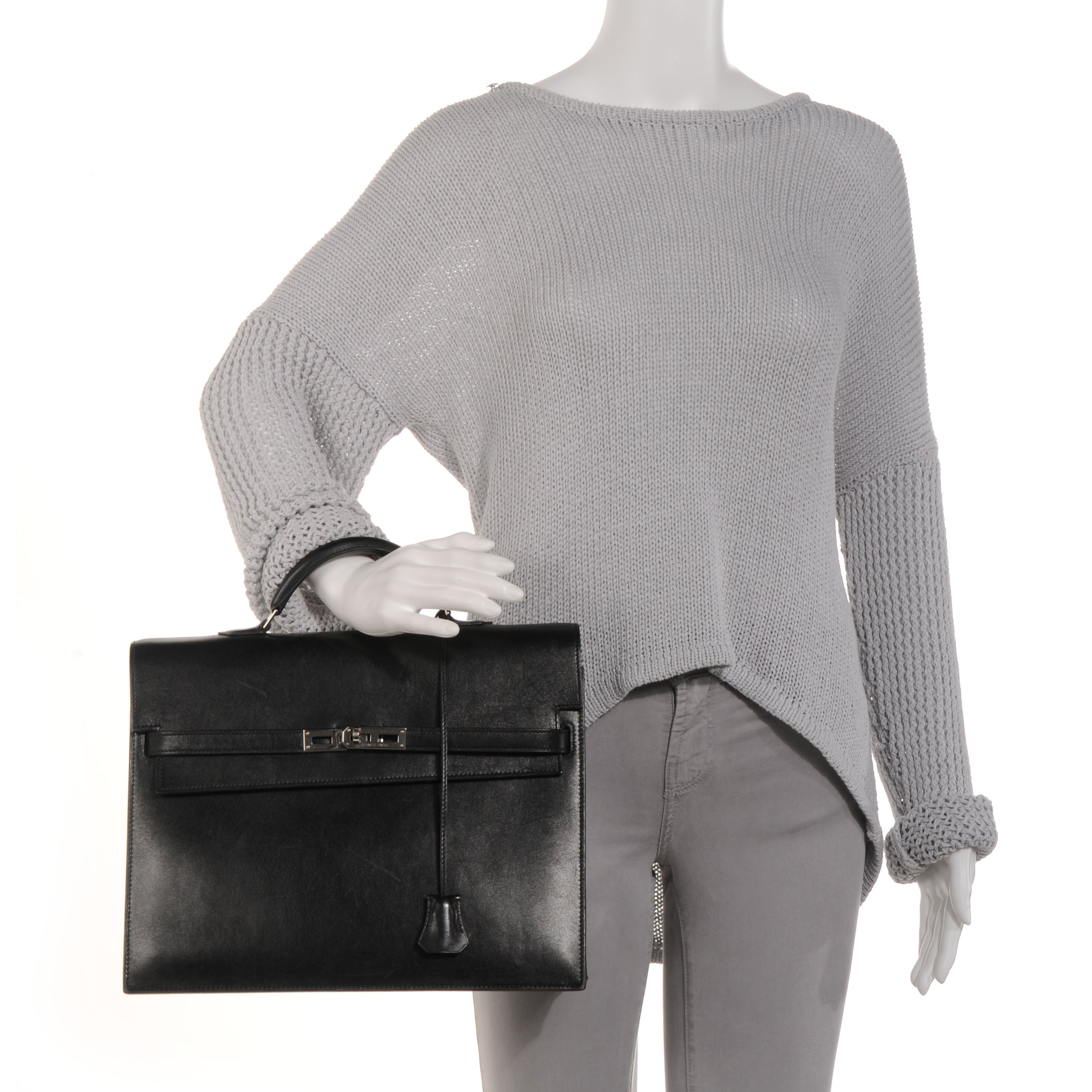 Hermes Box Kelly Depeche 34 Black 65215 – FASHIONPHILE