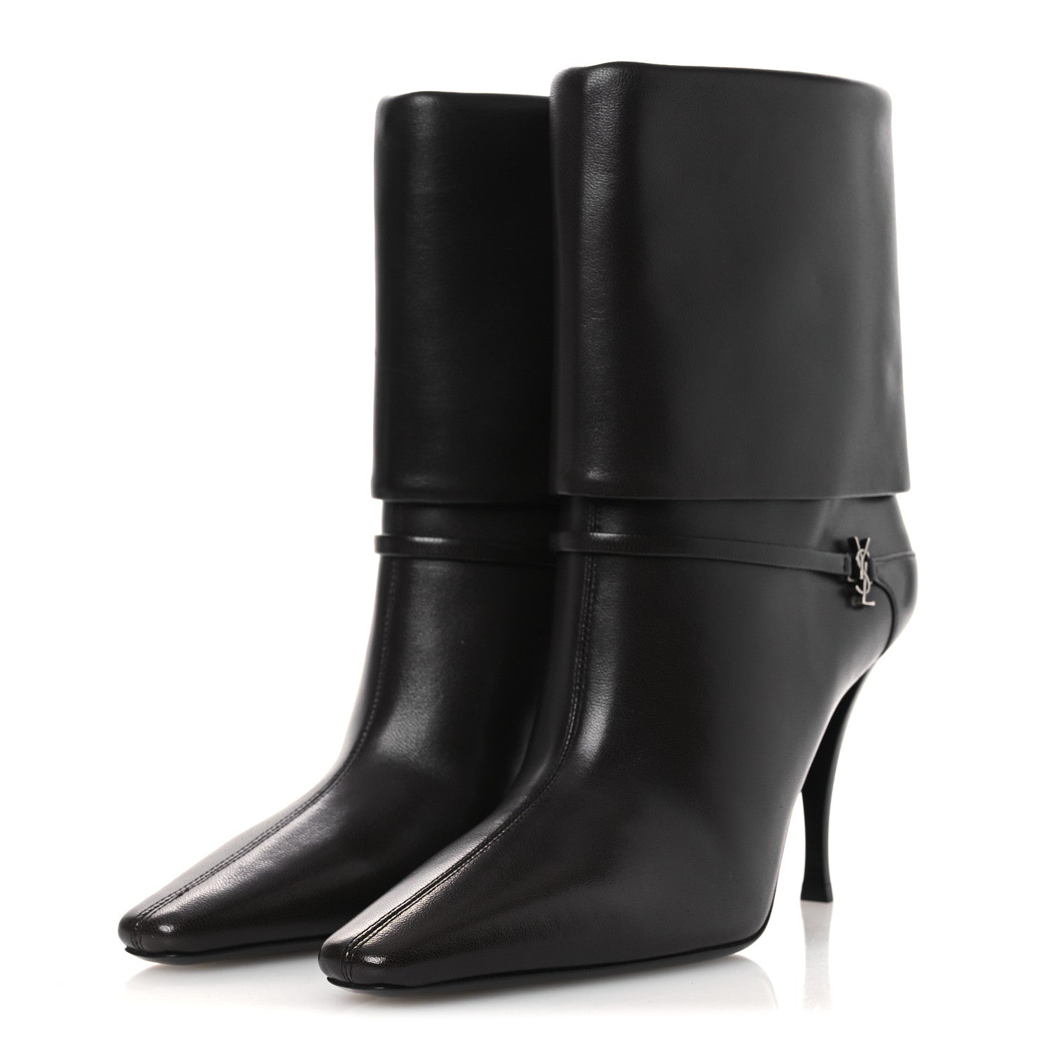 Saint Laurent Nappa Pianosa Ricky 90 Dream Booties 39 Eagle Brown 4 of 10