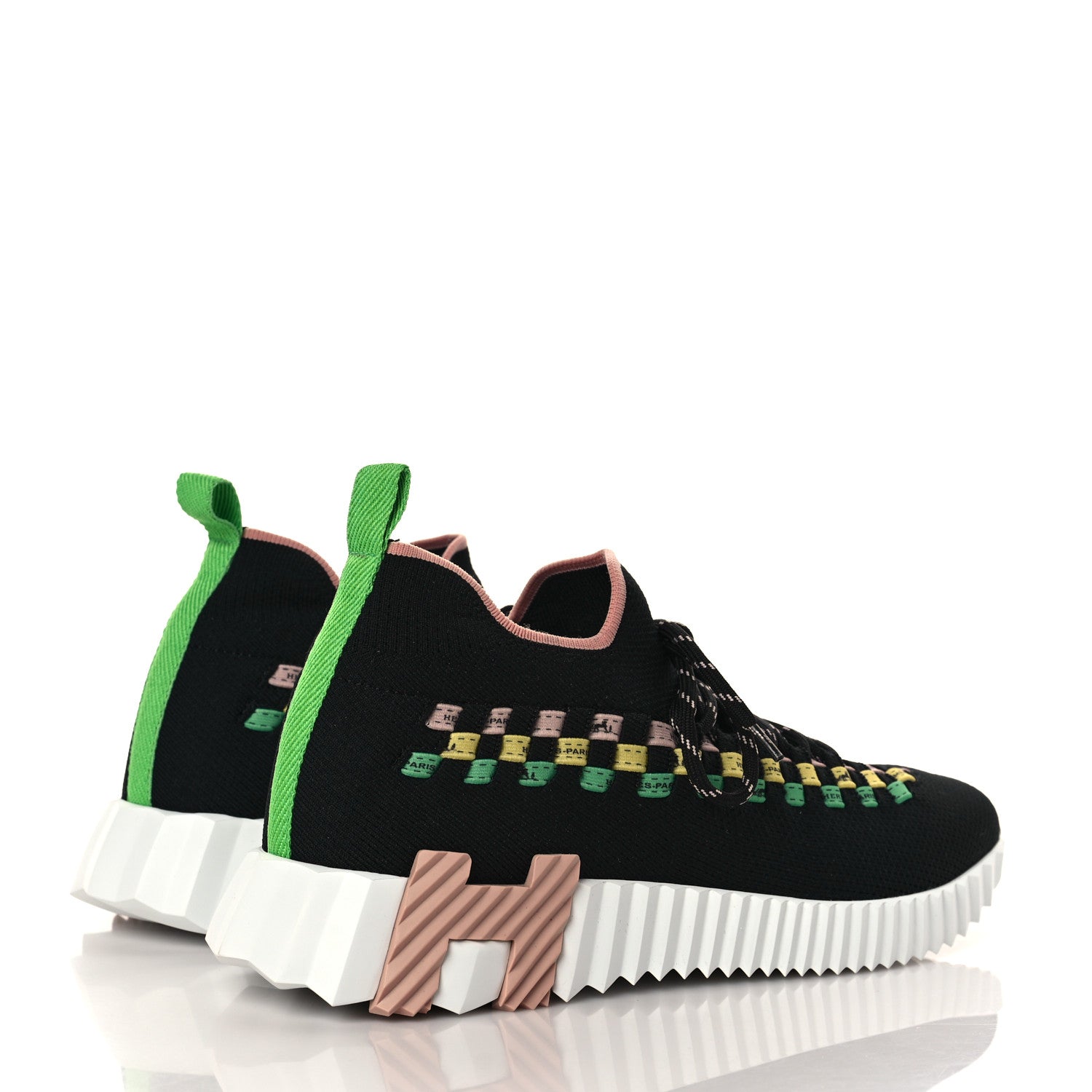 Hermes Knit Womens Flex Bolduc Sneakers 39 Multicolor Black 4 of 7