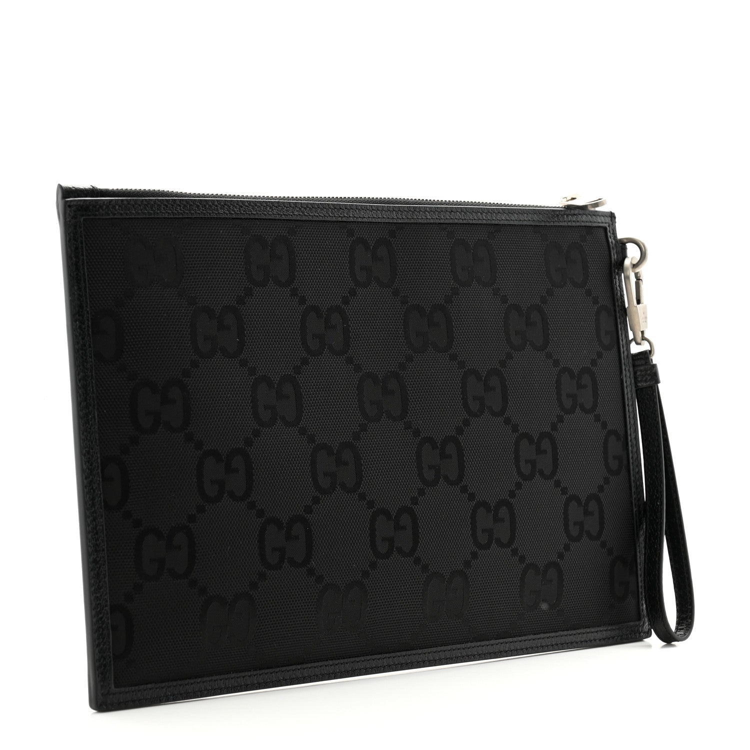 Gucci Econyl Nylon Monogram Off The Grid Zip Pouch Black 3 of 8