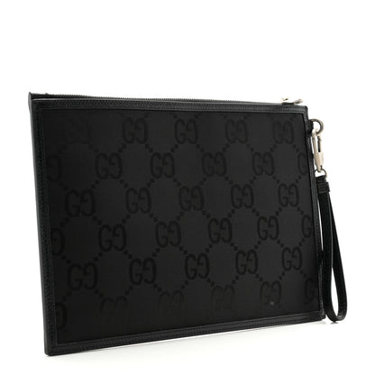 Gucci Econyl Nylon Monogram Off The Grid Zip Pouch Black 3 of 8