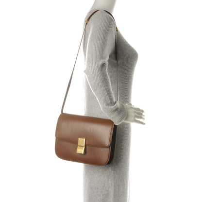 Celine Box Calfskin Medium Classic Box Flap Bag Camel 2 of 8