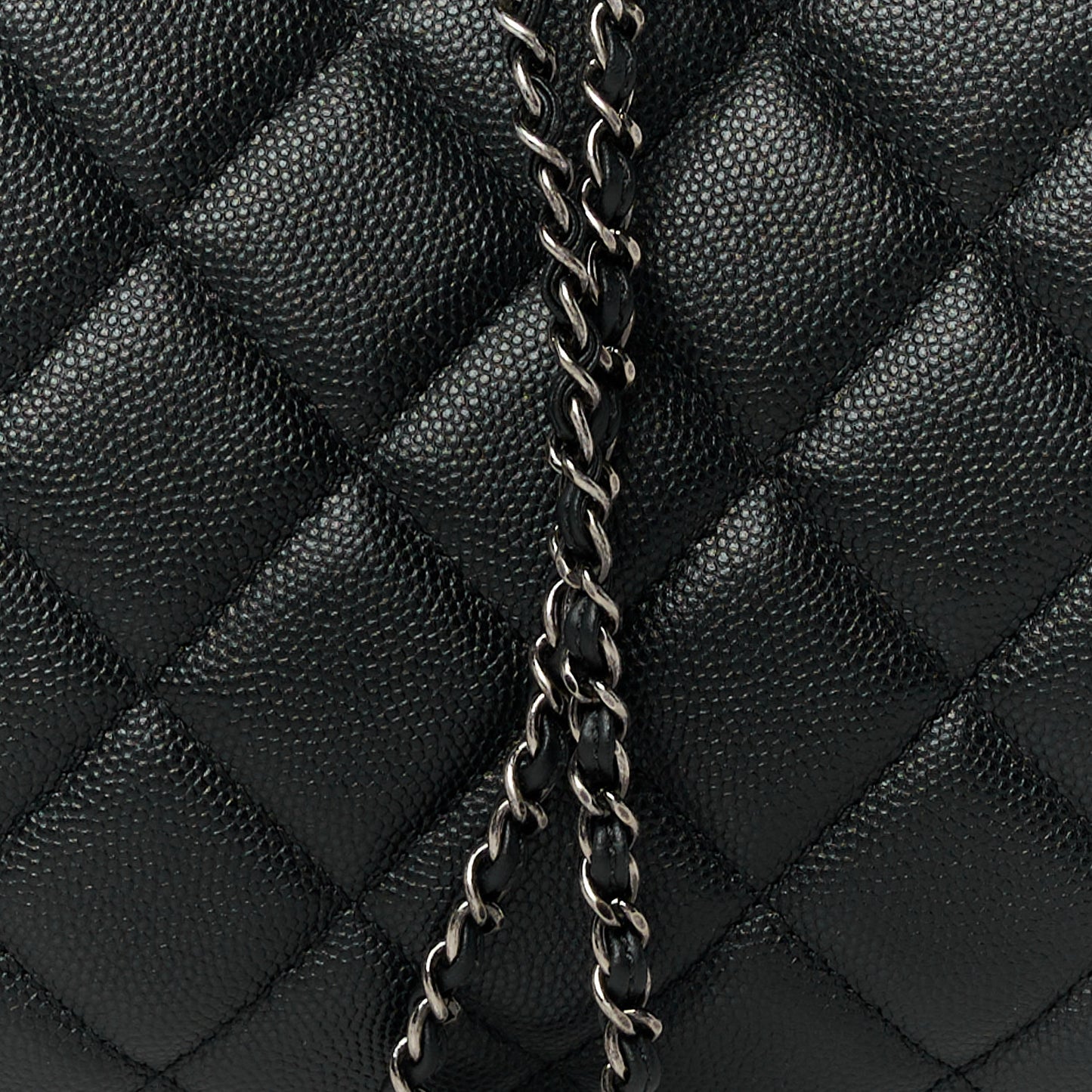 Caviar Quilted Small CC Bucket Bag Black