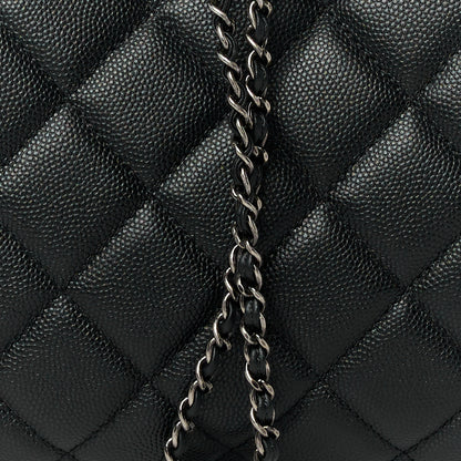 Chanel Caviar Quilted Small CC Bucket Bag Black 8 of 10