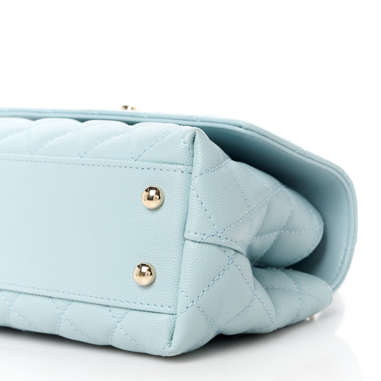 Chanel Caviar Quilted Mini Coco Handle Flap Light Blue 11 of 11