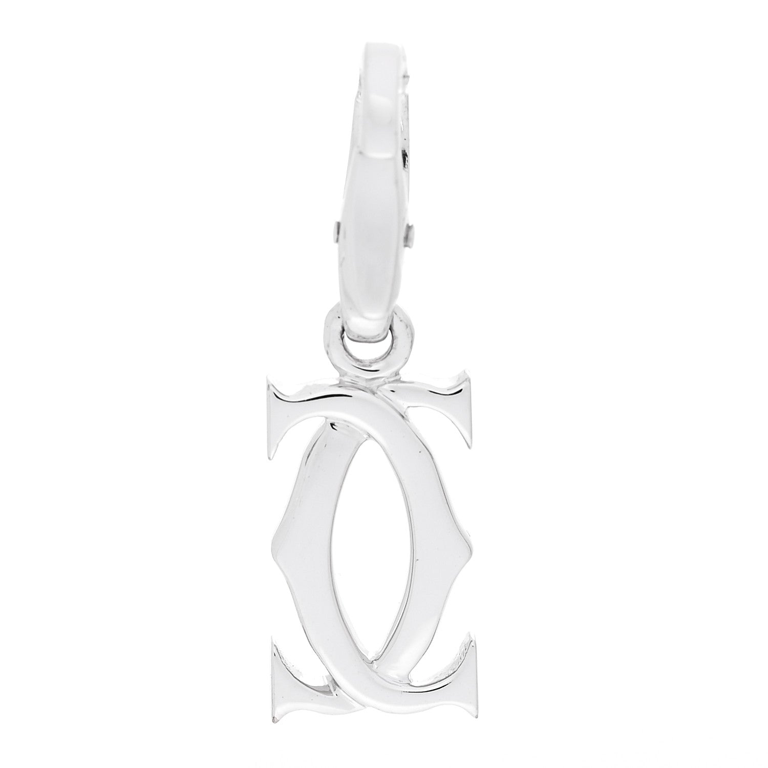 Cartier 18K White Gold Logo Charm 3 of 6