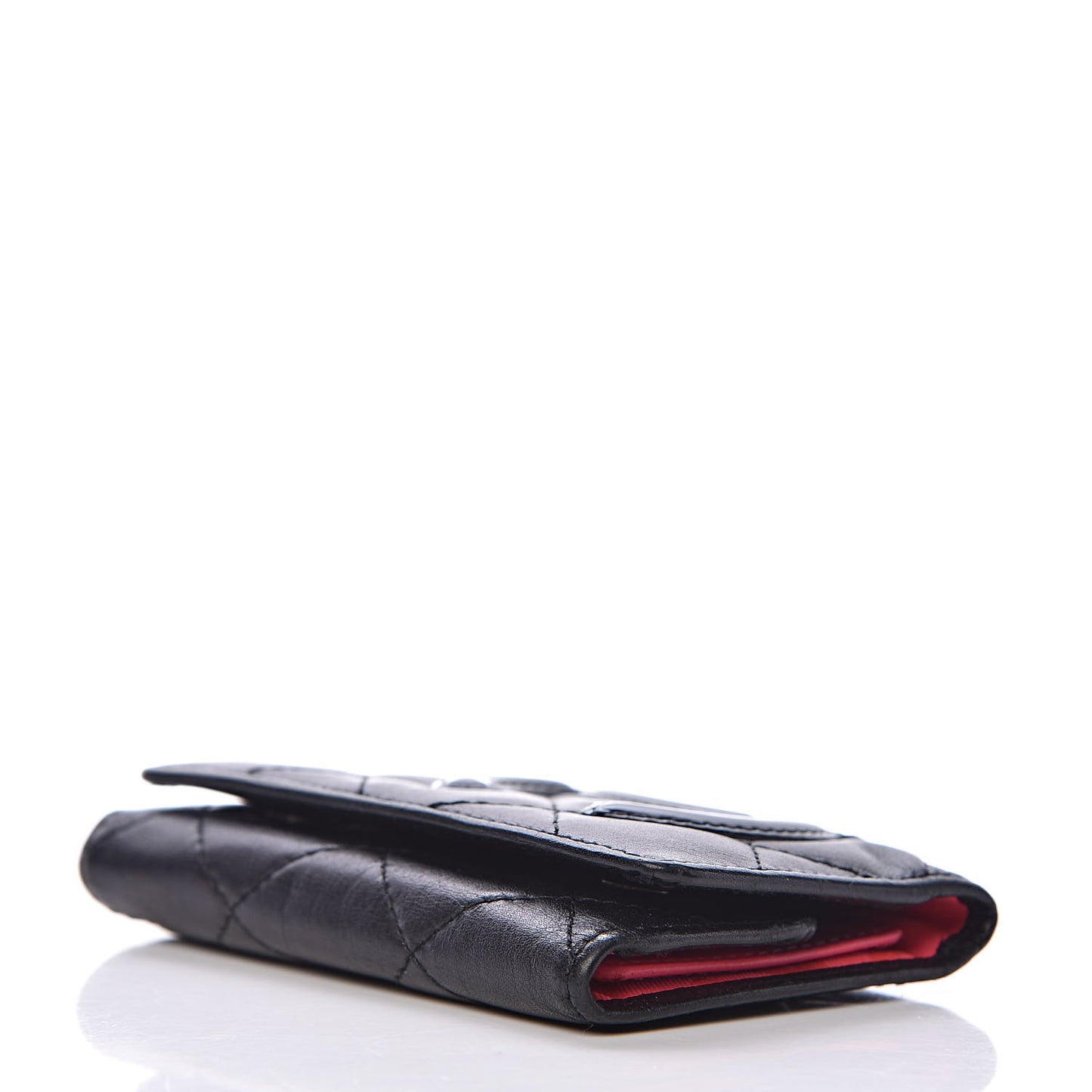 Calfskin Quilted Cambon 6 Key Holder Black