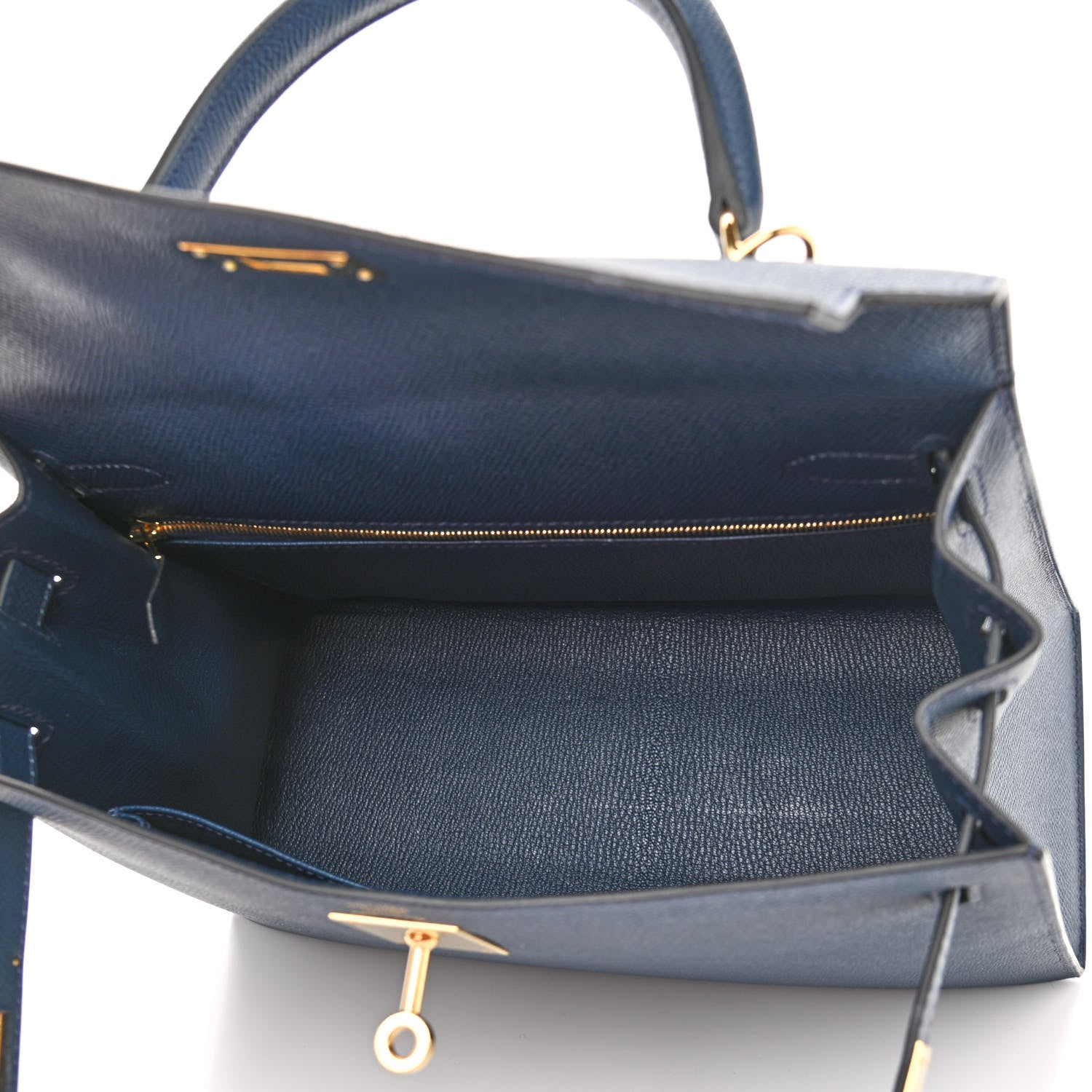 Hermes Epsom Kelly Sellier 28 Bleu De Malte 5 of 11
