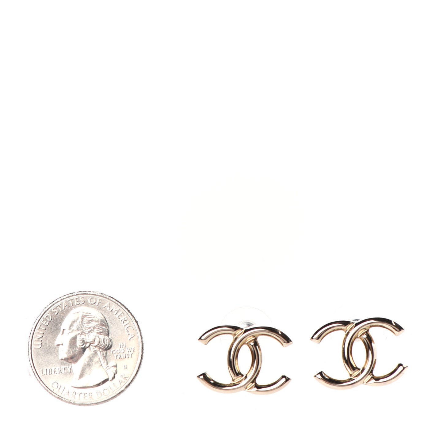 Metal CC Earrings Gold