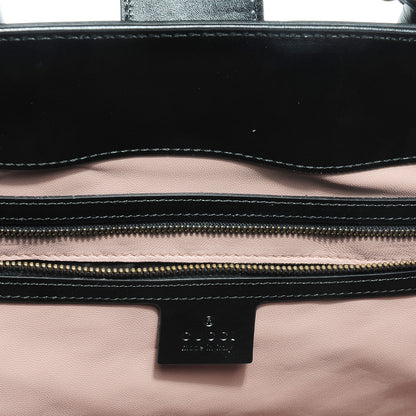 Gucci Pony Hair Jaguar Print Medium Lady Buckle Top Handle Bag Black 5 of 10