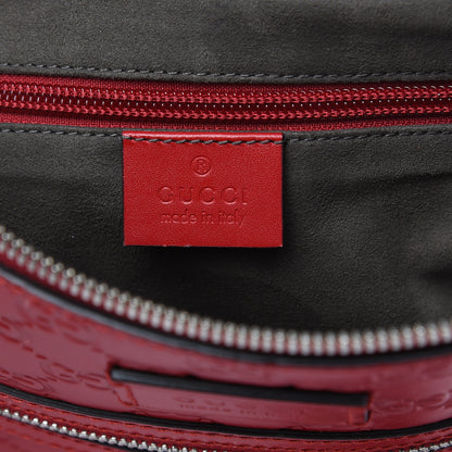 Gucci Guccissima Signature Small Messenger Bag Hibiscus Red 6 of 13
