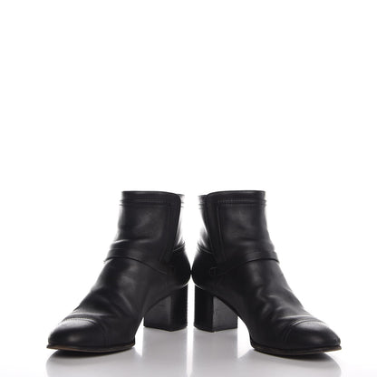 Chanel Calfskin CC Buckle Short Boots 38 Black 6 of 11