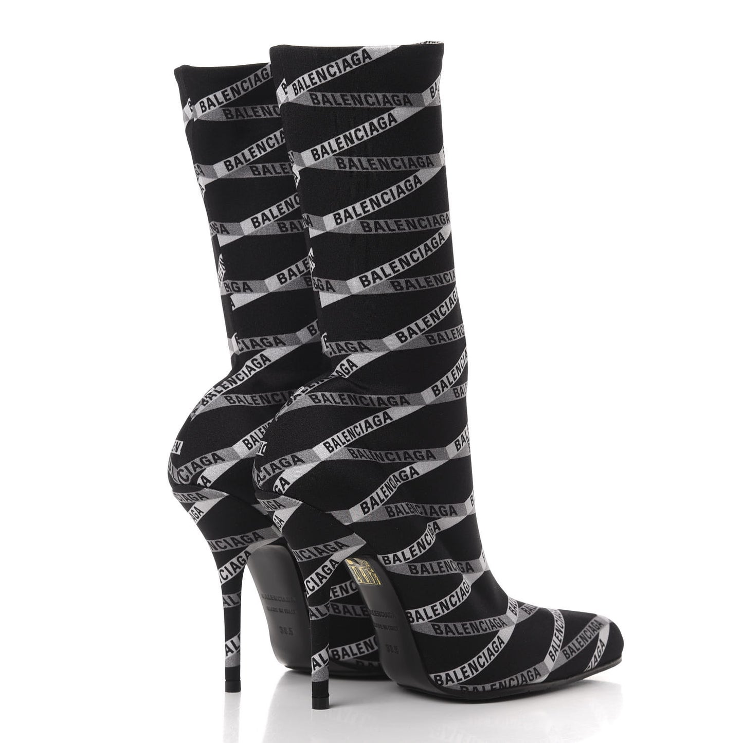 Spandex Losange Monogram 110mm Booties 38.5 Gris Black