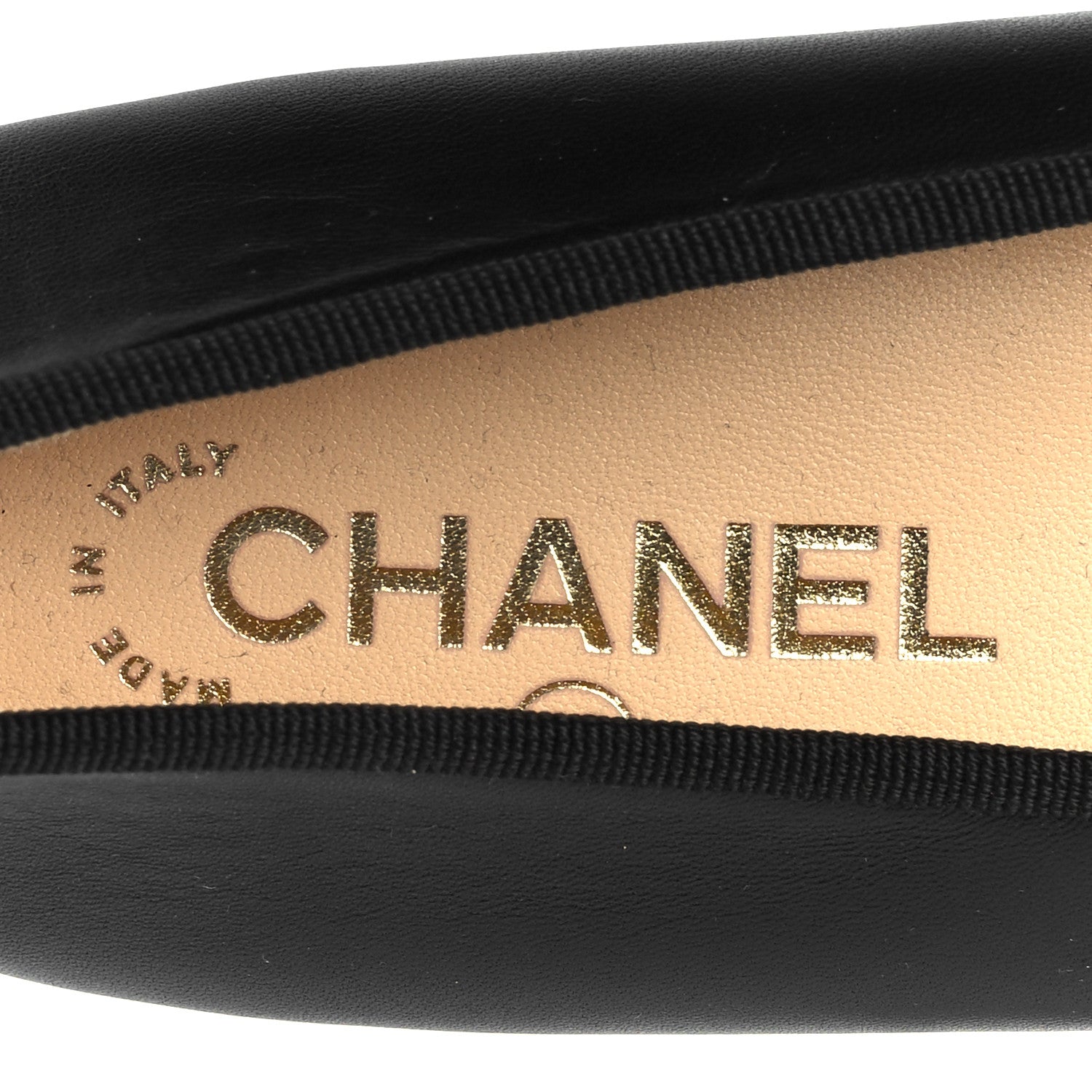 Chanel Lambskin Patent Cap Toe Ballerina Flats 38.5 Black 7 of 10