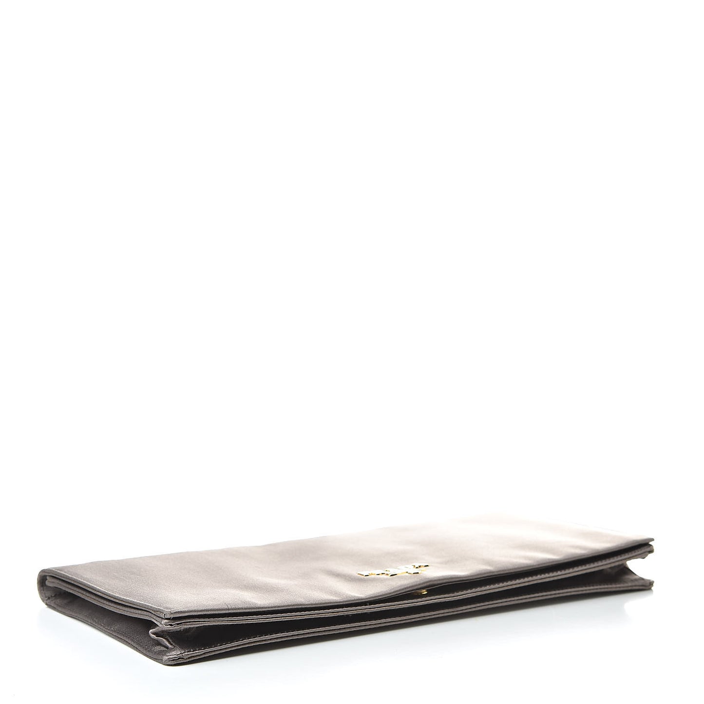 Satin Pochette Clutch Fumo Gold