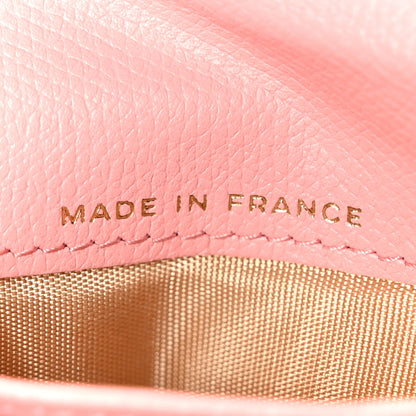 Chanel Caviar CC Button Bi-Fold Wallet Pink 9 of 10